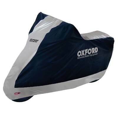 Oxford Aquatex Motorcycle Motorbike Cover Blue / Silver - M
