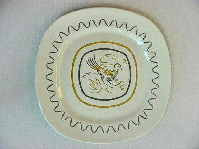 Taylor Smith Taylor Conversation Platter Prarie Pheasant By Walter Dorwin Teague
