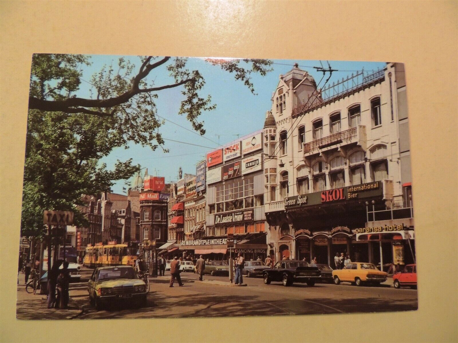 Amsterdam Netherlands Vintage Postcard View Of Rembrandtplein