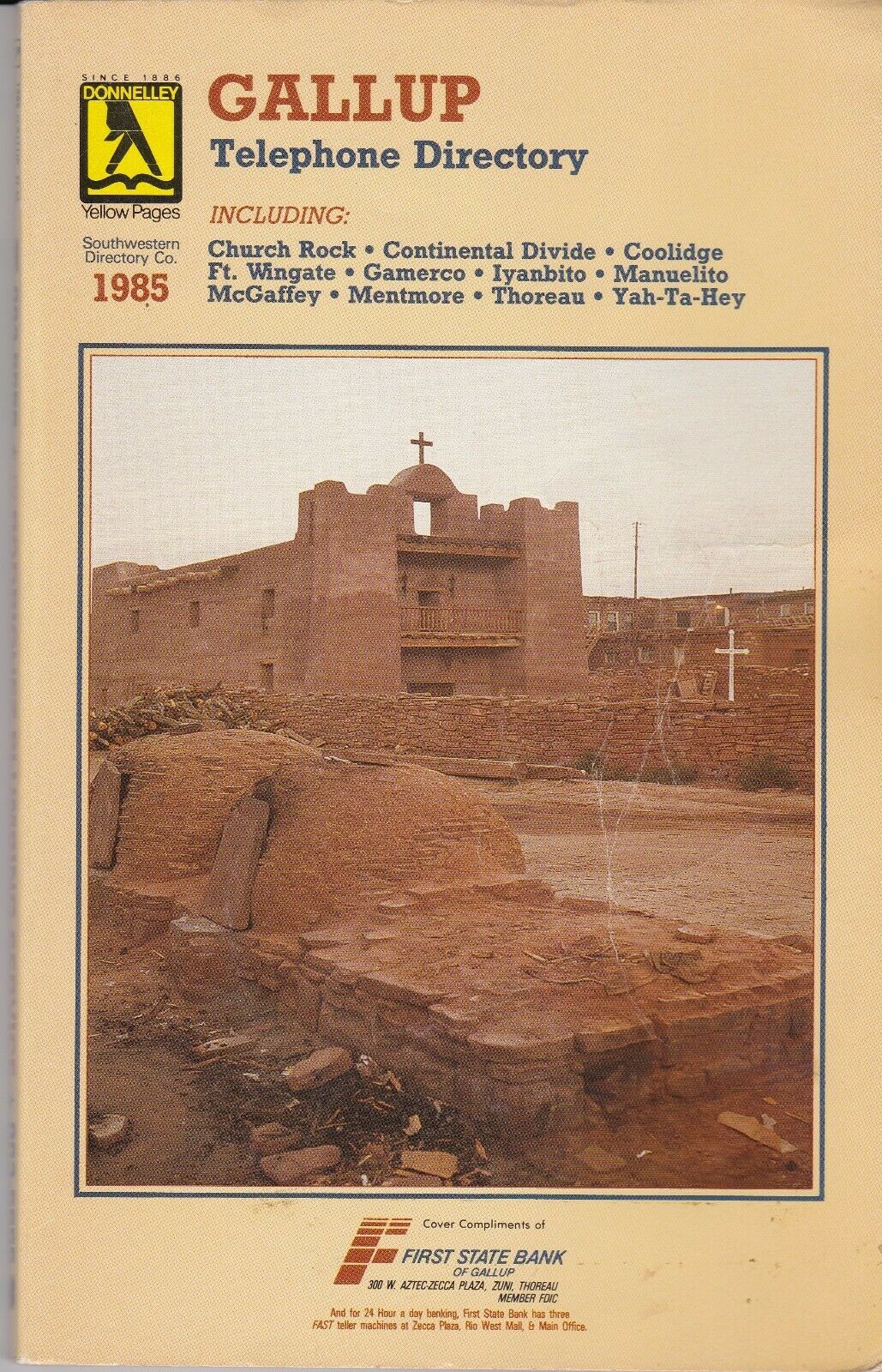 1985 - Gallup New Mexico Telephone Directory / Book - Southwestern Directory Co.