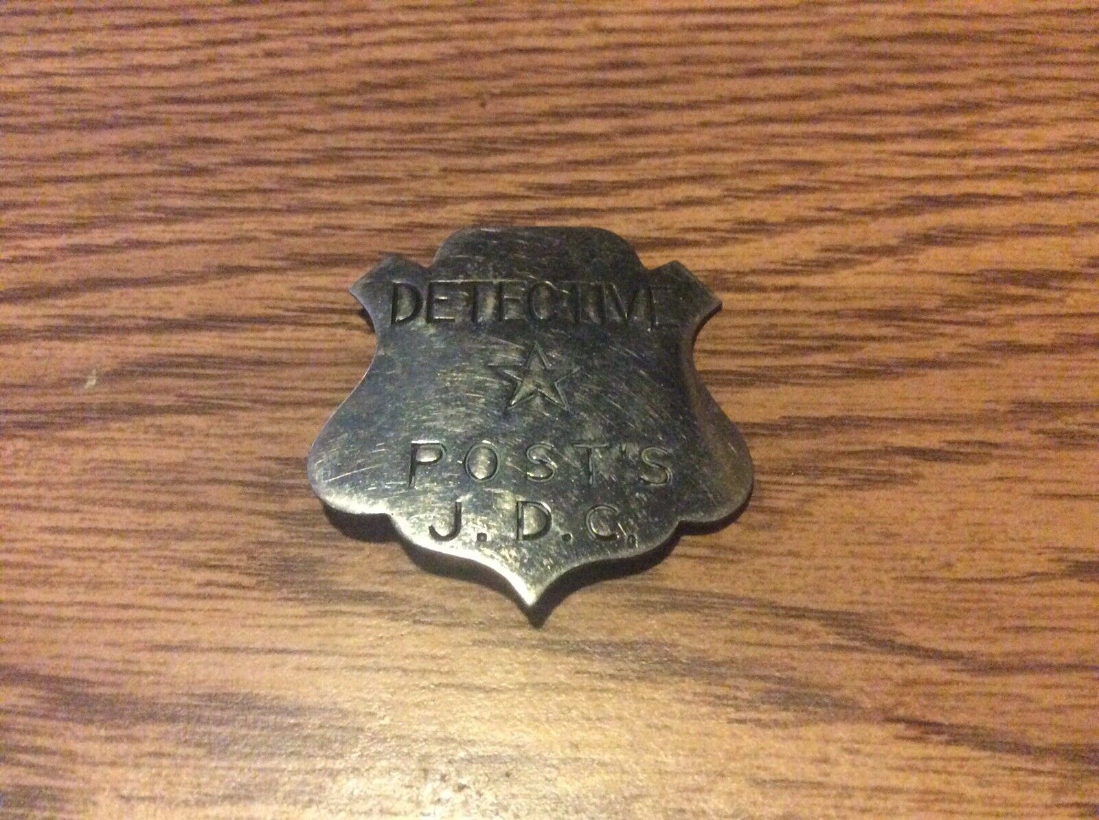 Vintage 1930s Post's Junior Detective Corp Club Premium Detective Badge Jdc