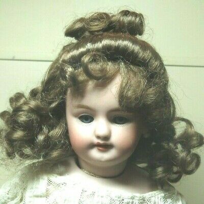 Size 11  Light Brown Robyn  Antique Modern Doll Wigs Synthetic Mohair