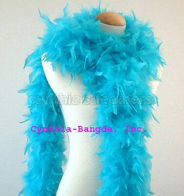 Turquoise 65 Grams Chandelle Feather Boa Dance Wedding  Party Halloween Costume