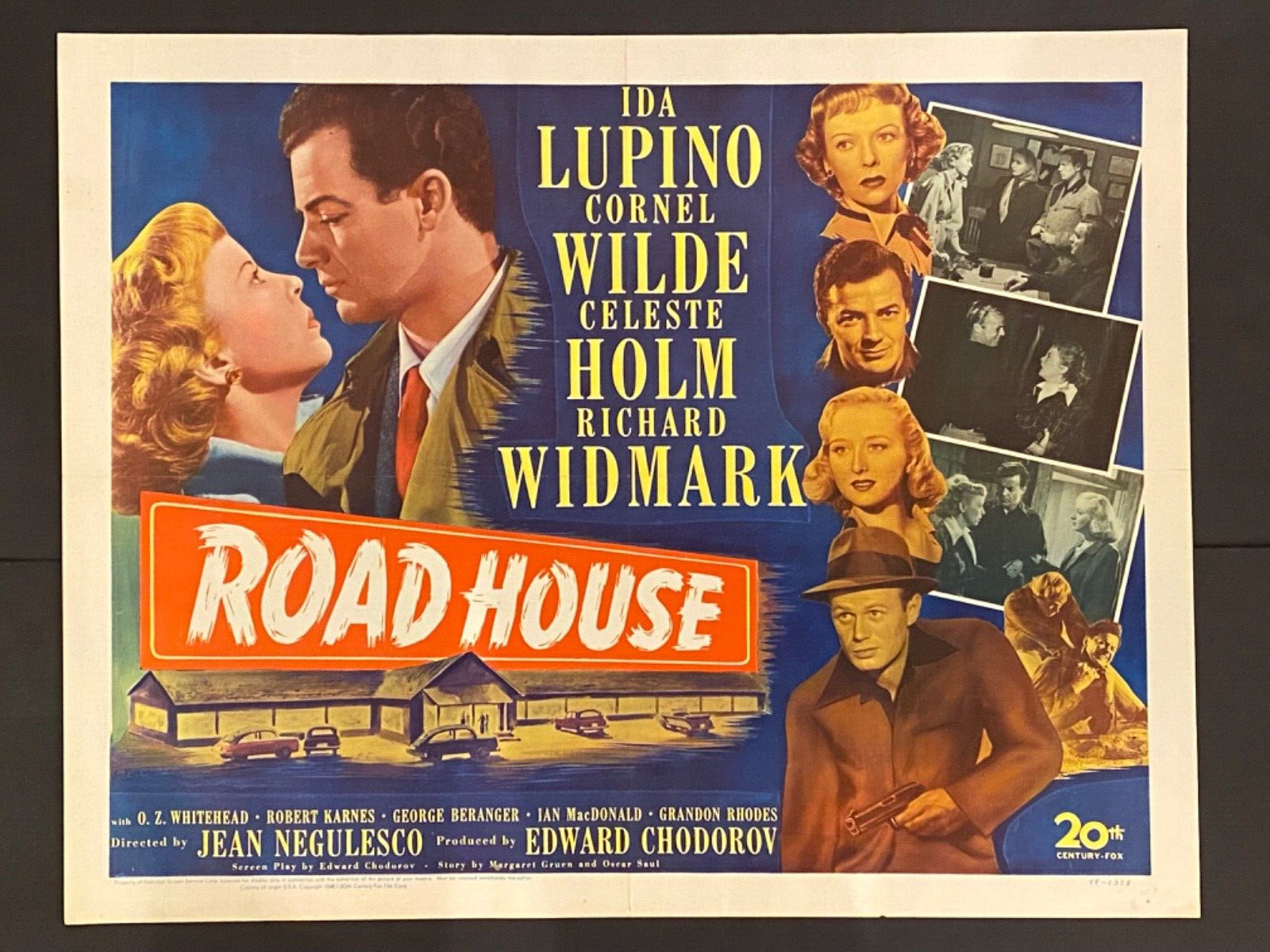 Road House ‘48 Ida Lupino Richard Widmark Cornel Wilde Film Noir Half Sheet