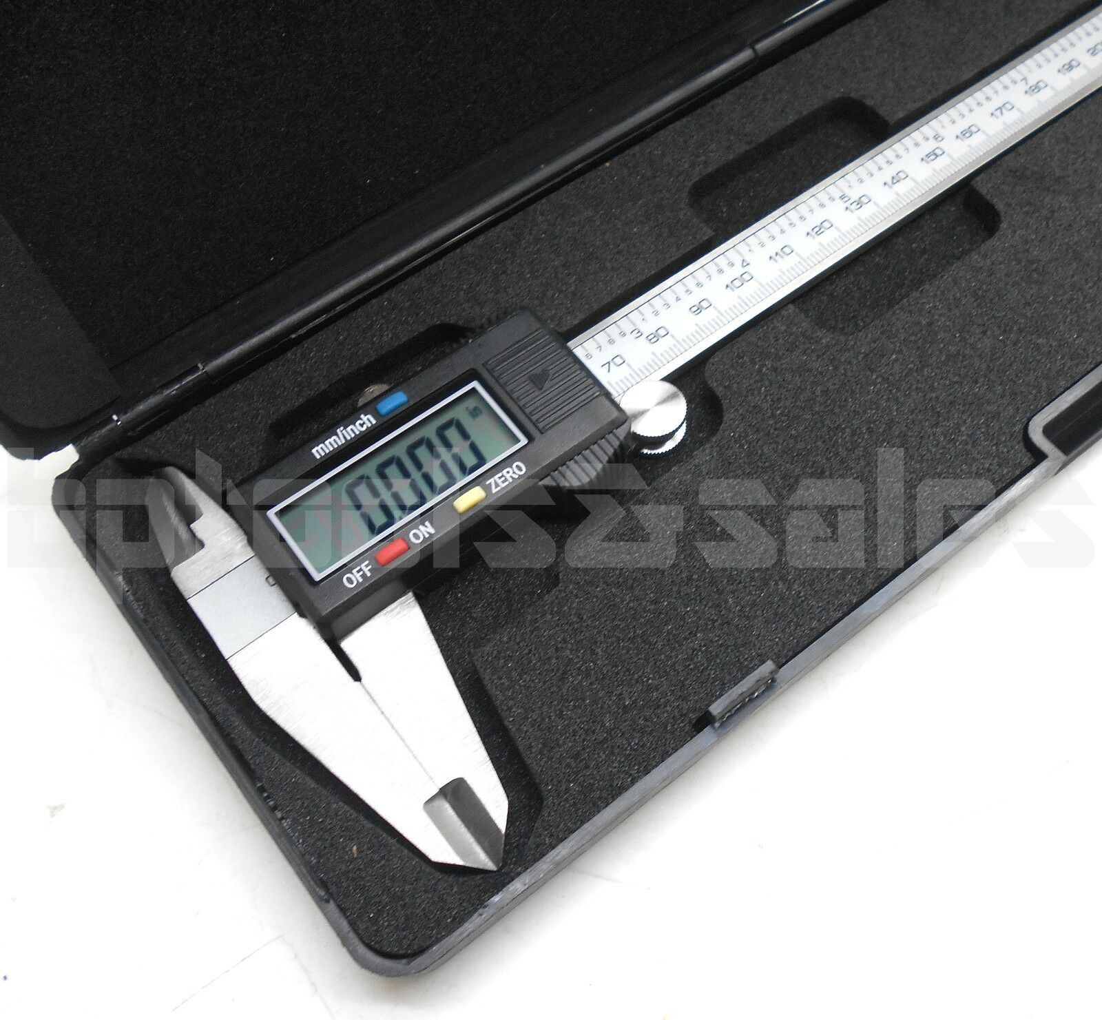 8" Digital Electronic Caliper Precision Stainless Inch/metric Lcd Dial W/ Case