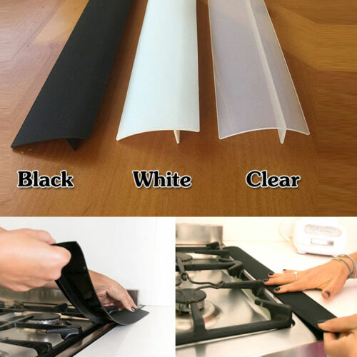 2021 Silicone Stove Counter Gap Cover Oven Guard Spill Seal Slit Filler Kitchen