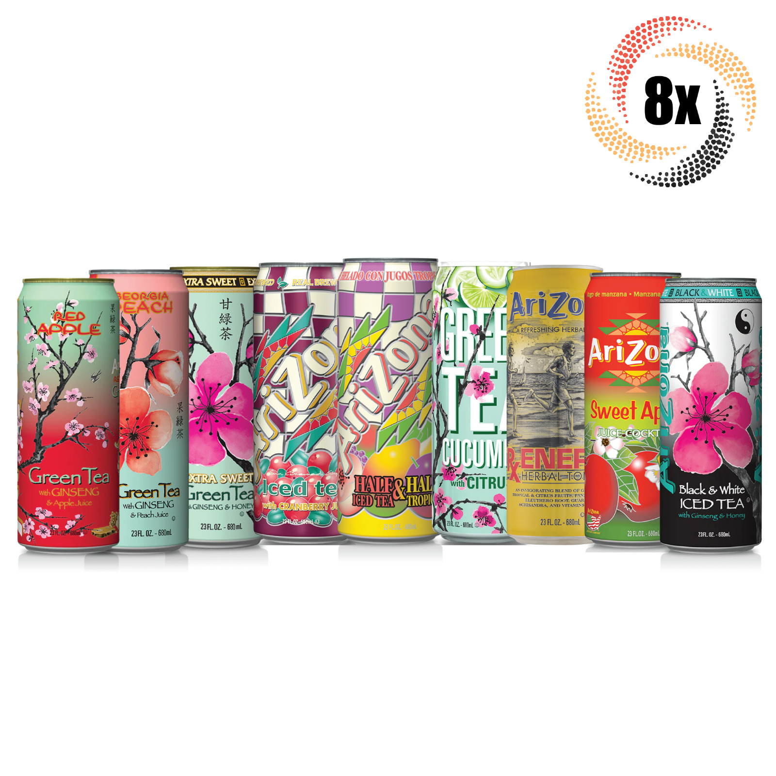 8x Cans Arizona Variety Pack Multiple Flavors 23oz ( Mix & Match Flavors! )