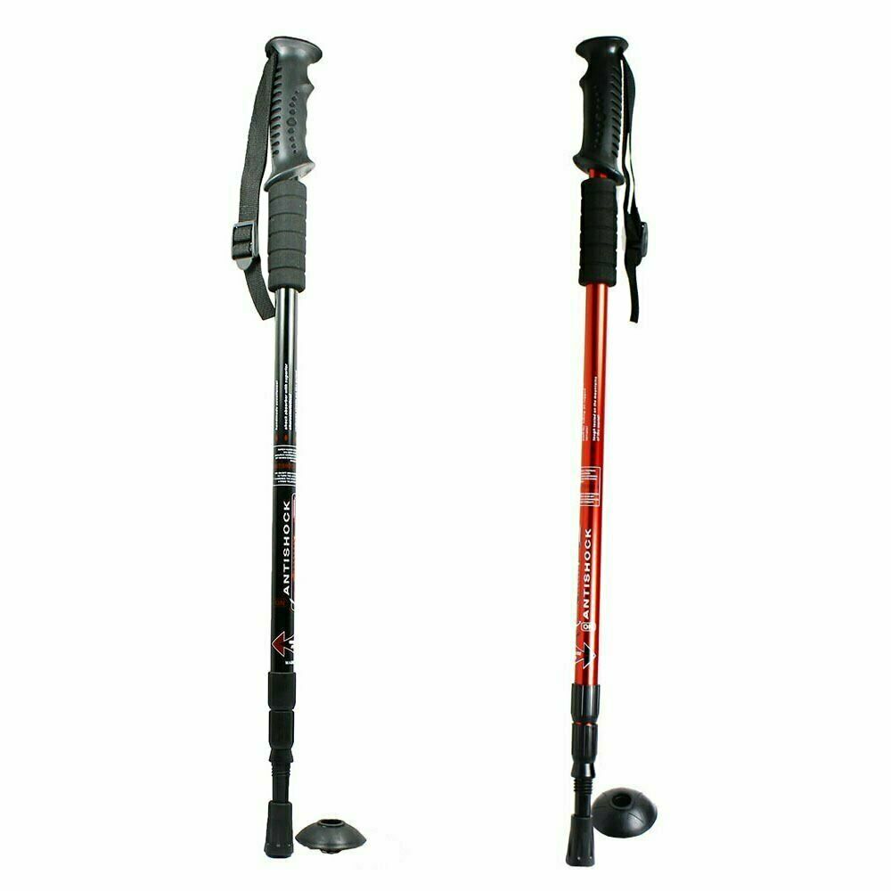 Anti-shock Walking Hiking Stick 3 Section Adjustable Retractable Trekking Pole
