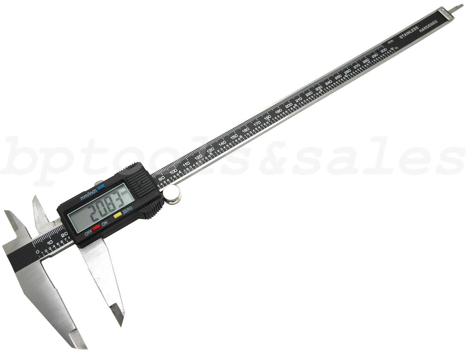 12" 300mm Electronic Digital Caliper Precision Stainless Inch/metric Lcd Dial