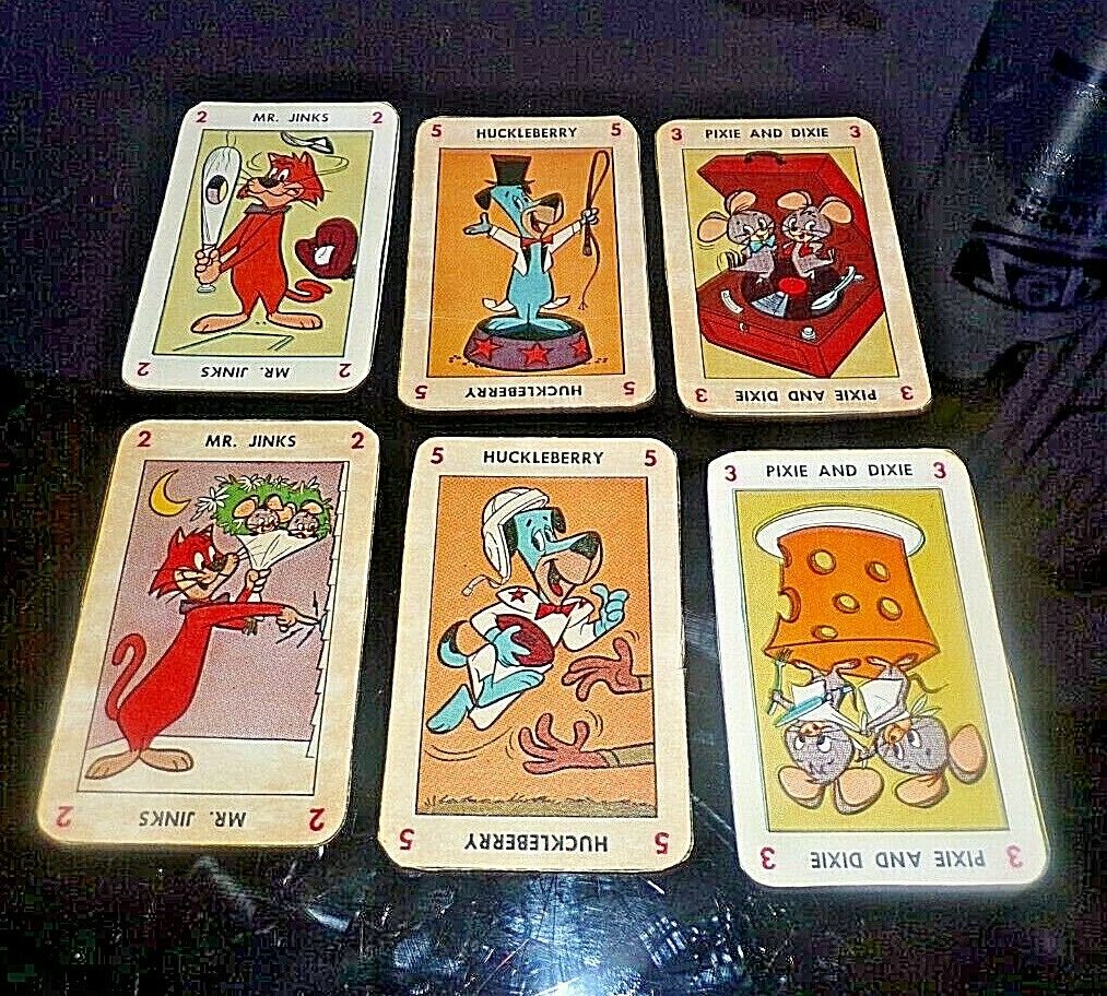 Vintage Kellogg's Cereal Box Mr. Jinks, Pixie & Dixie, Huckleberry Hound Cards