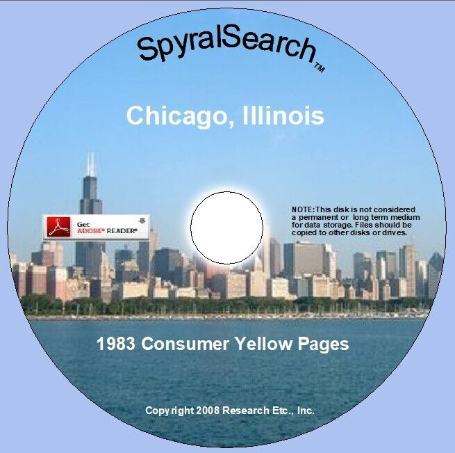 Il - Chicago 1983 Consumer Yellow Pages - Cd In Pdf Format - Text Searchable