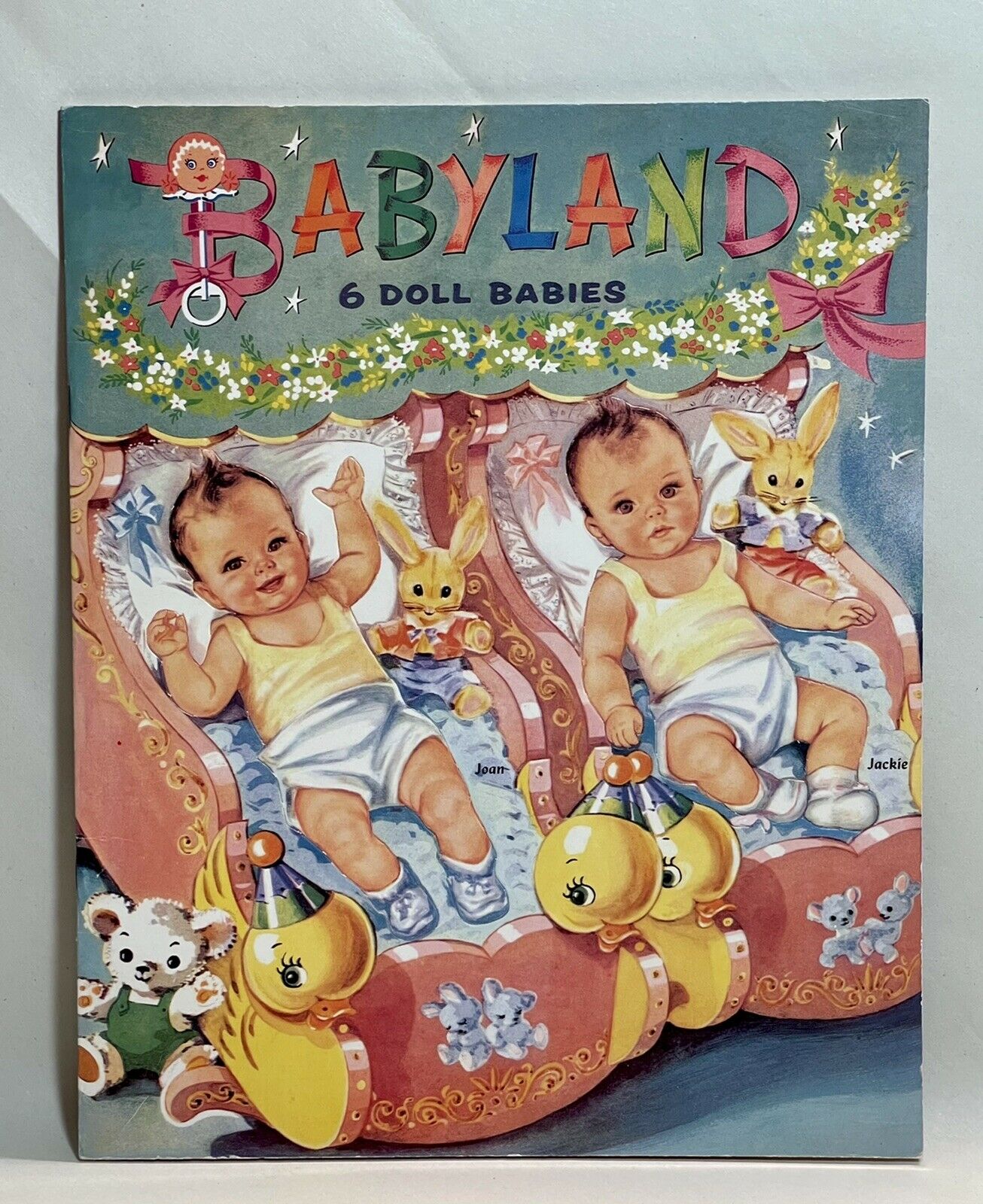 Mint Uncut Reproduction 1955 Babyland W 6 Paper Dolls Book B. Shackman & Co 1997
