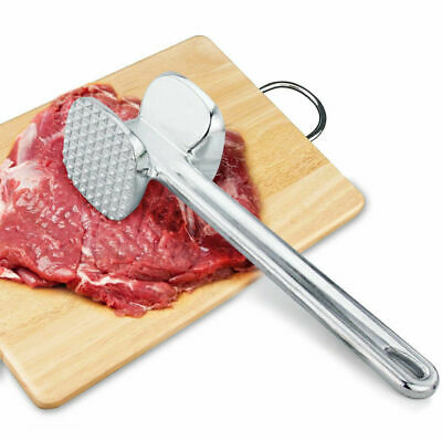 Stainless Steel Aluminium Double Side Beaf Steak Mallet Meat Tenderizer Hammer 2