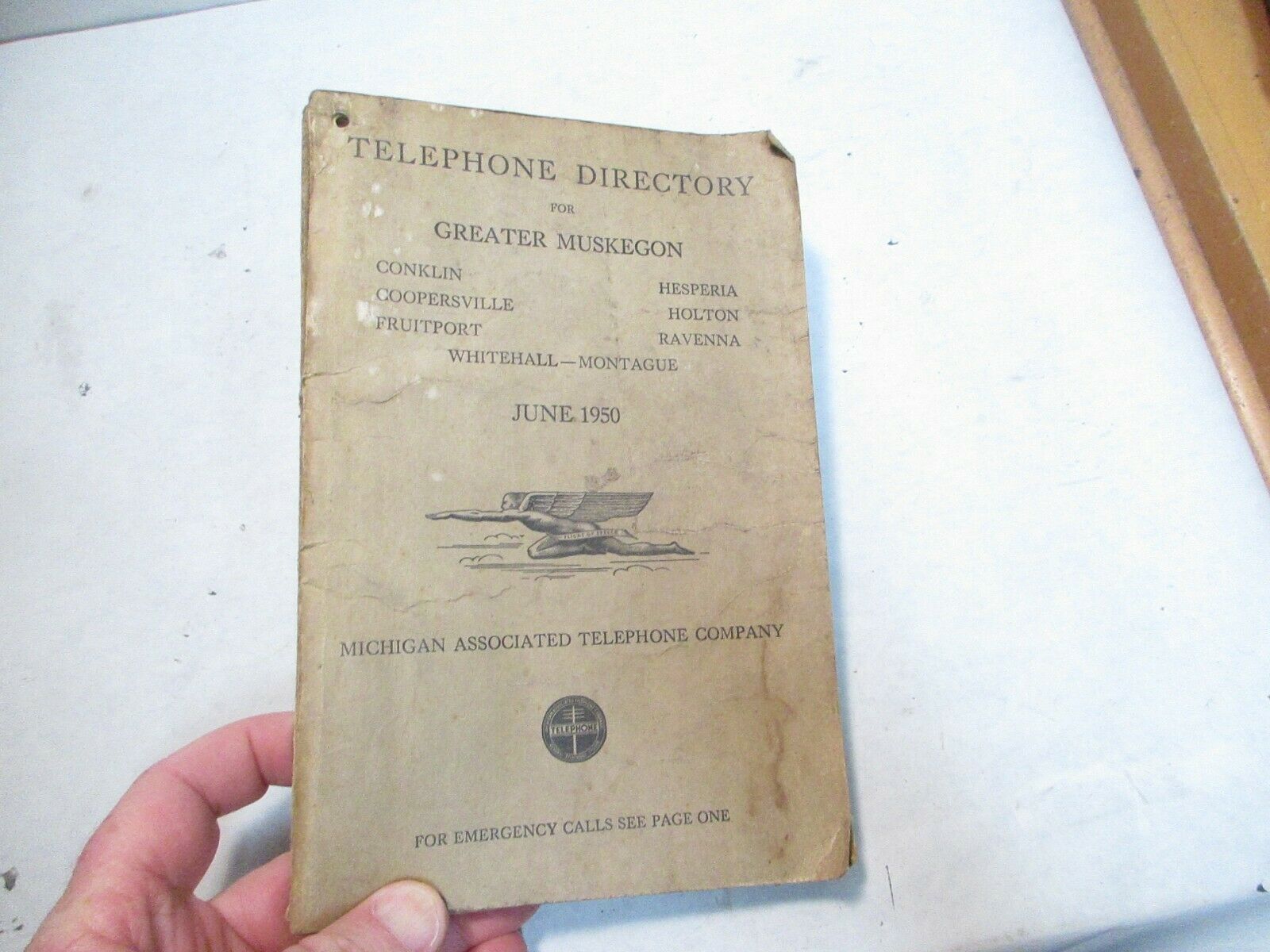1950 Greater Muskegon, Conklin Coopersville Fruitport Hesperia Mi Telephone Book