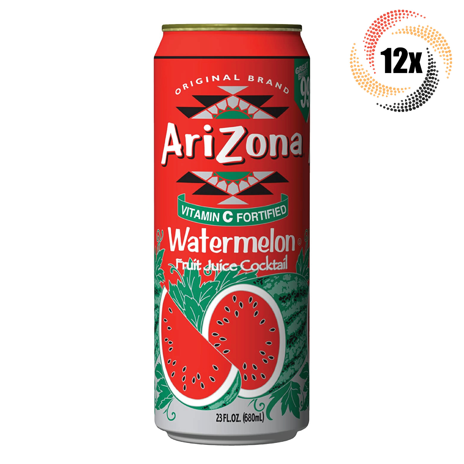 12x Cans Arizona Watermelon Fruit Juice Cocktail 23oz ( Fast Free Shipping )