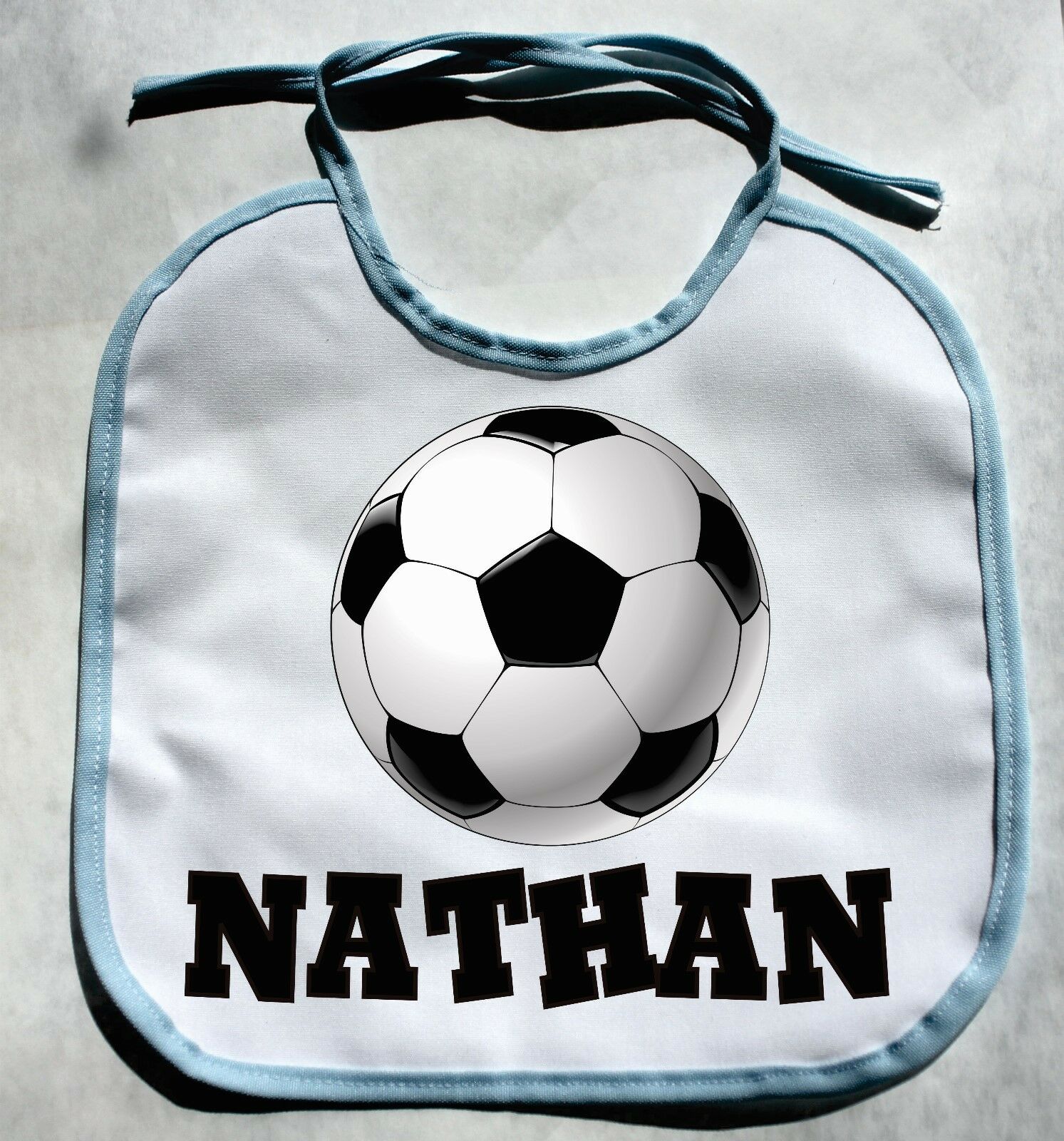 Personalized Monogram Custom Soccer Baby Boy Bib Shower Gift Keepsake Bibs