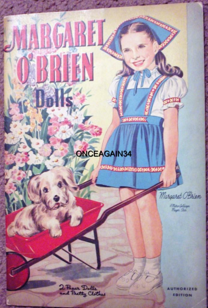 Vintage Uncut 1944 Margaret O'brien Paper Dolls~#1 Reproduction~made From Orig