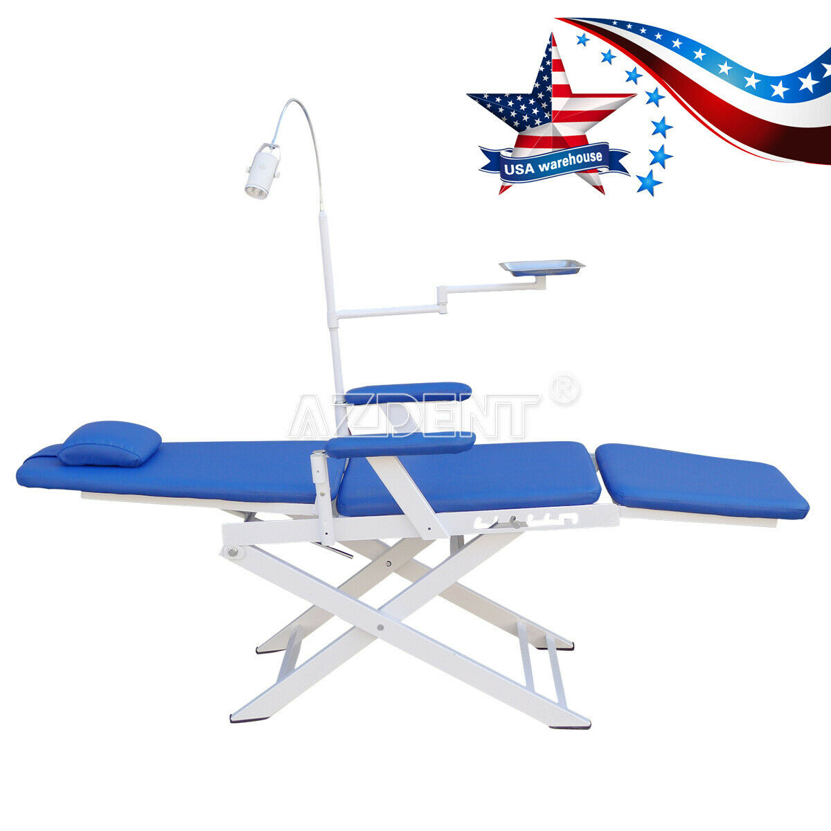 【usa】portable Dental Folding Chair Simple Type Rechargeable Led Light Gm-c004