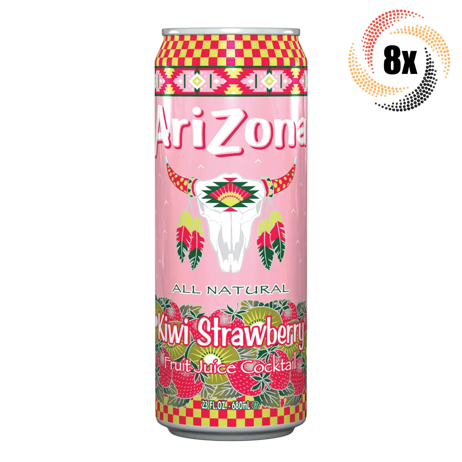 8x Cans Arizona Kiwi Strawberry Fruit Juice Cocktail 23oz ( Fast Free Shipping )