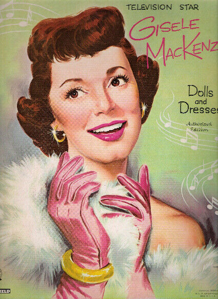 Vintage Uncut Original Size 1958 'gisele Mackenzie' Paper Dolls~#1 Reproduction!