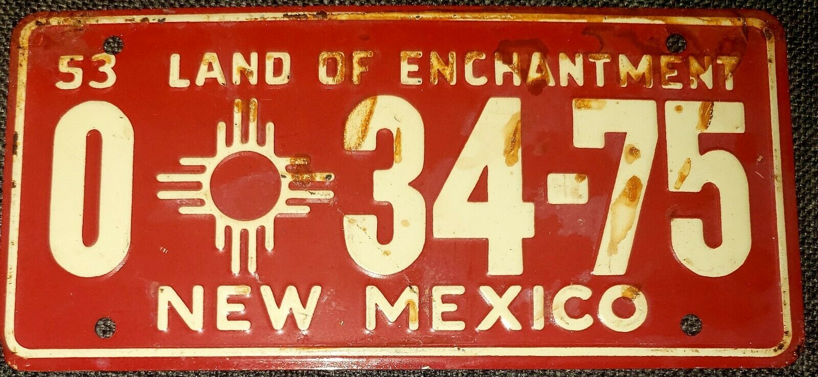 1953 New Mexico Mini License Plate