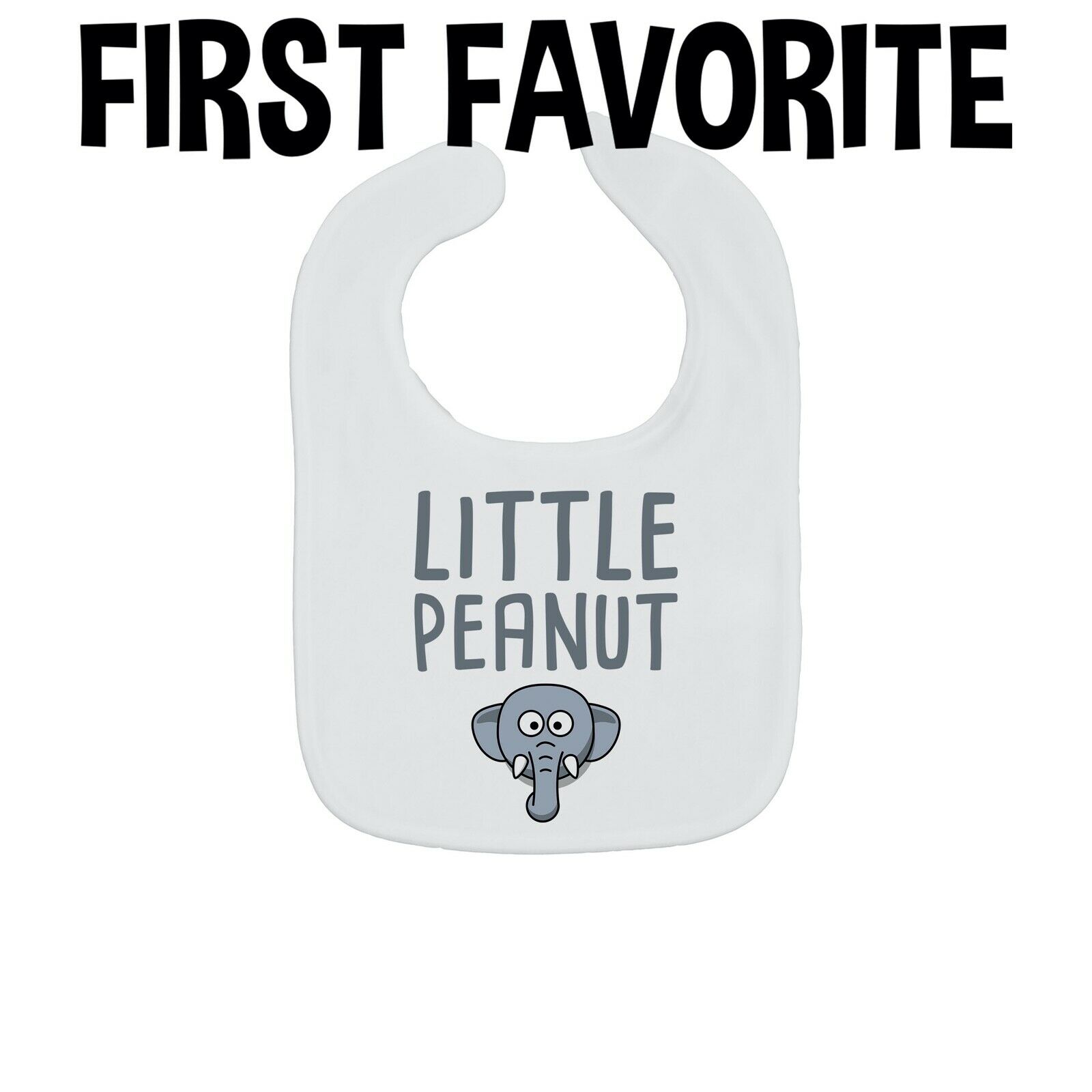 Little Peanut Baby Bib Elephant Infant Newborn Shower Gift Funny Cute