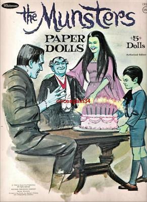 Vintage Uncut 1966 The Munsters Paper Dolls~#1 Reproduction~nostalgic And Rare!