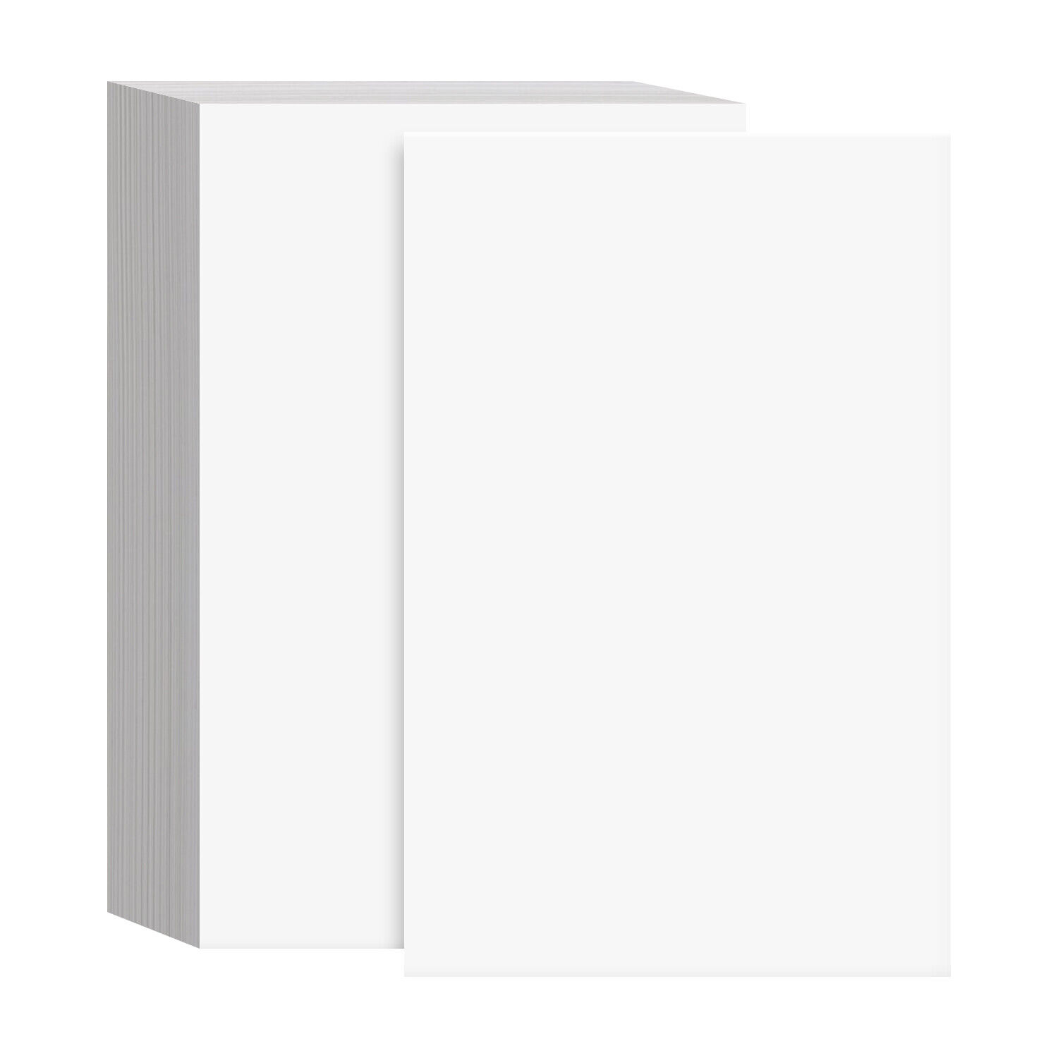 8.5 X 5.5 Bright White Card Stock - 65lb Cover - Half Letter Size - 100 Sheets