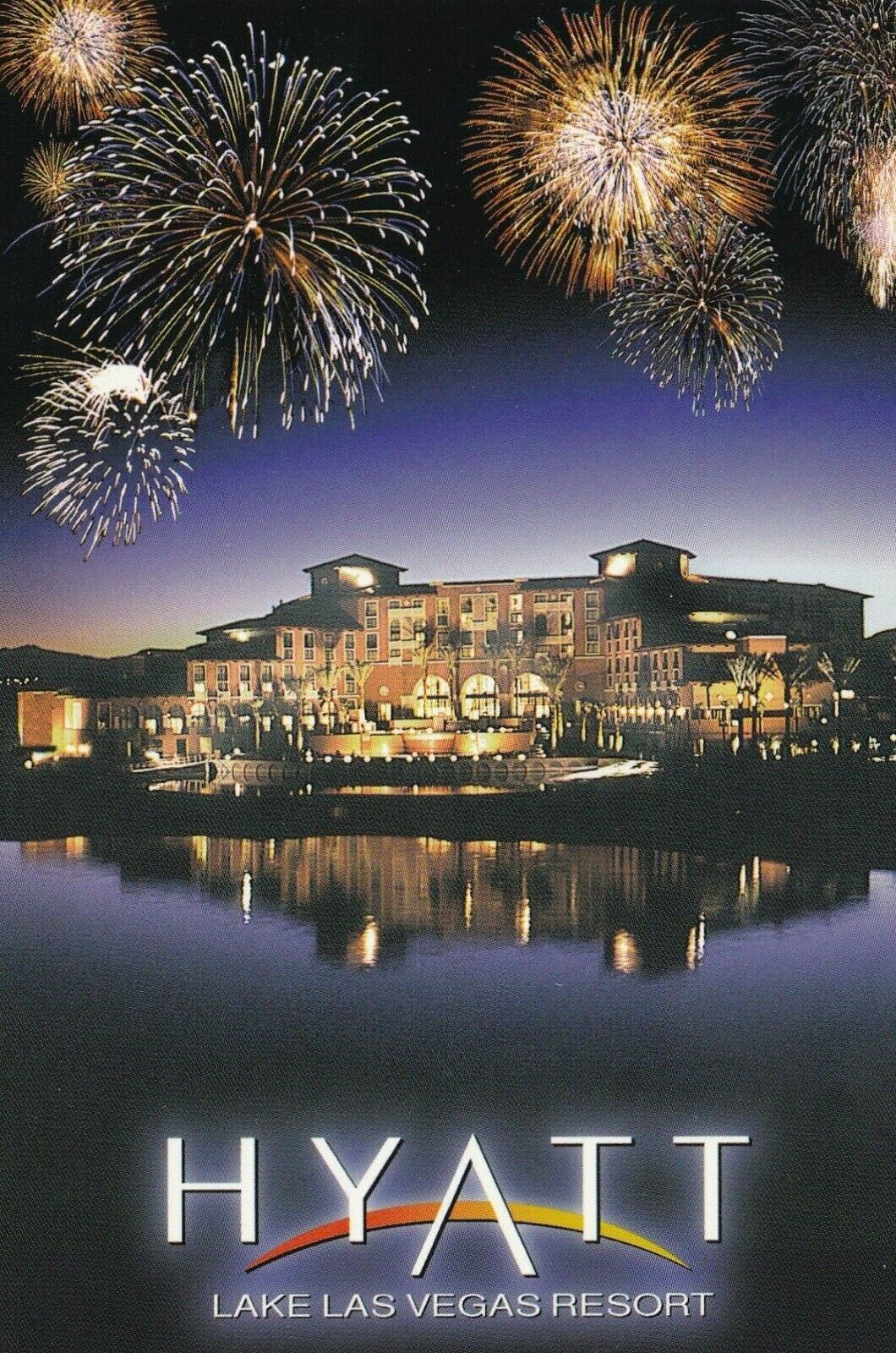 Hyatt Lake Las Vegas Resort Casino Las Vegas Nevada Postcard 1990's .