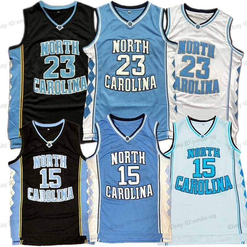 Michael Jordan #23 Vince Carter #15 North Carolina Tar Heels Basketball Jersey