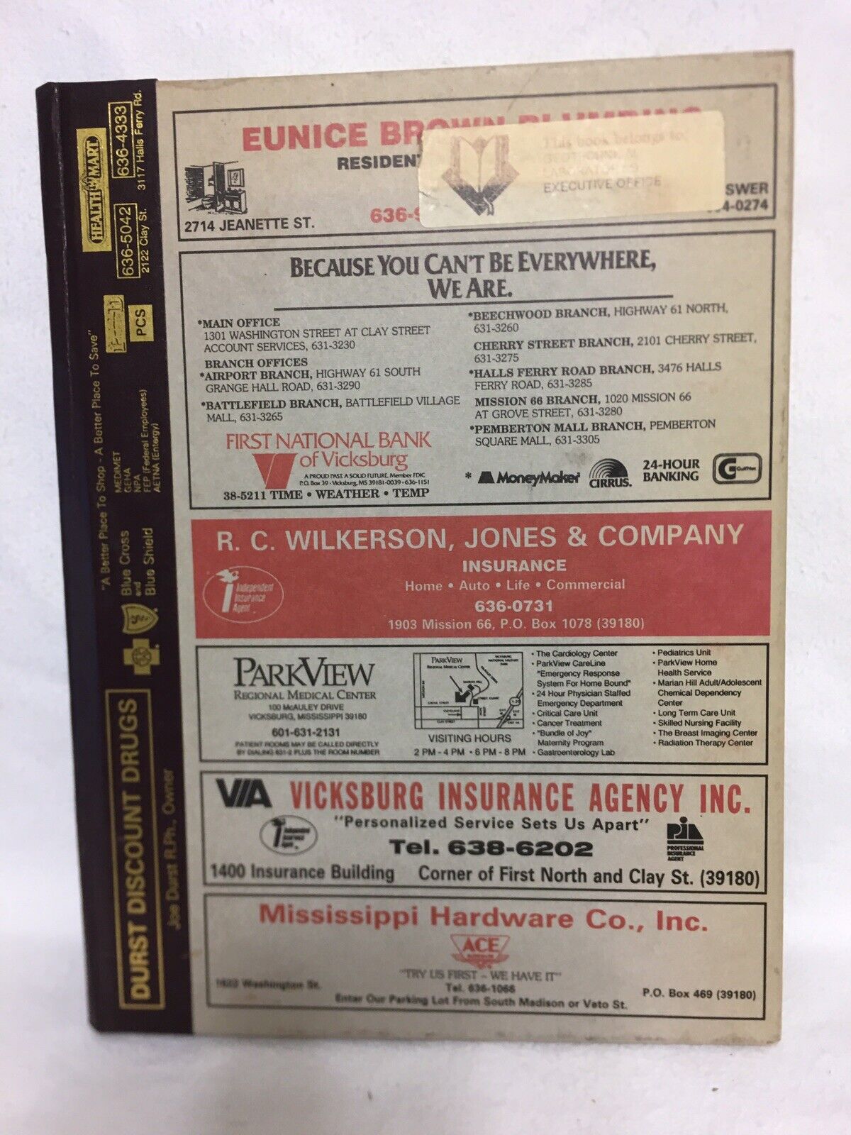 1993  Vicksburg Mississippi City Directory R L Polk’s