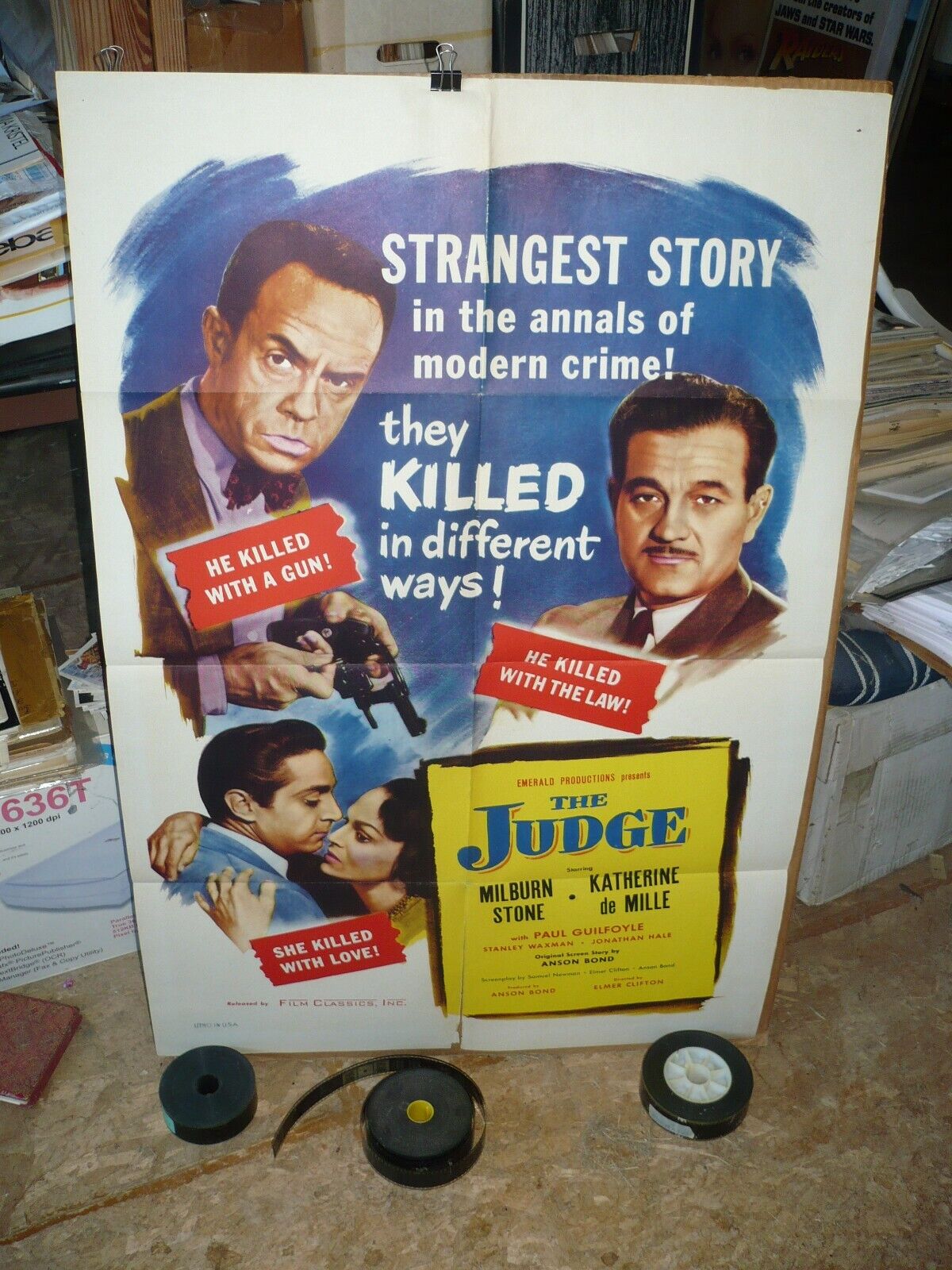 The Judge, Orig 1-sht / Movie Poster [milburn Stone]  - 1949 / A Filler