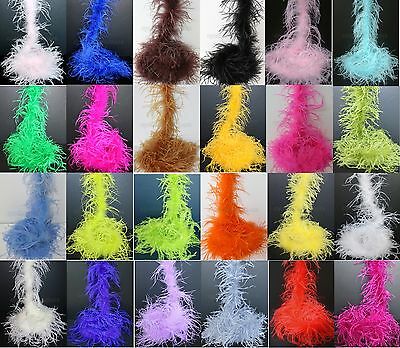 1 Ply, 72" Long A+ Quality Ostrich Feather Boa,  30+  Colors To Pick From, New!