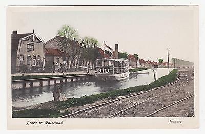 Broek In Waterland,netherland,boat On Jaagweg Canal,north Holland,c.1909