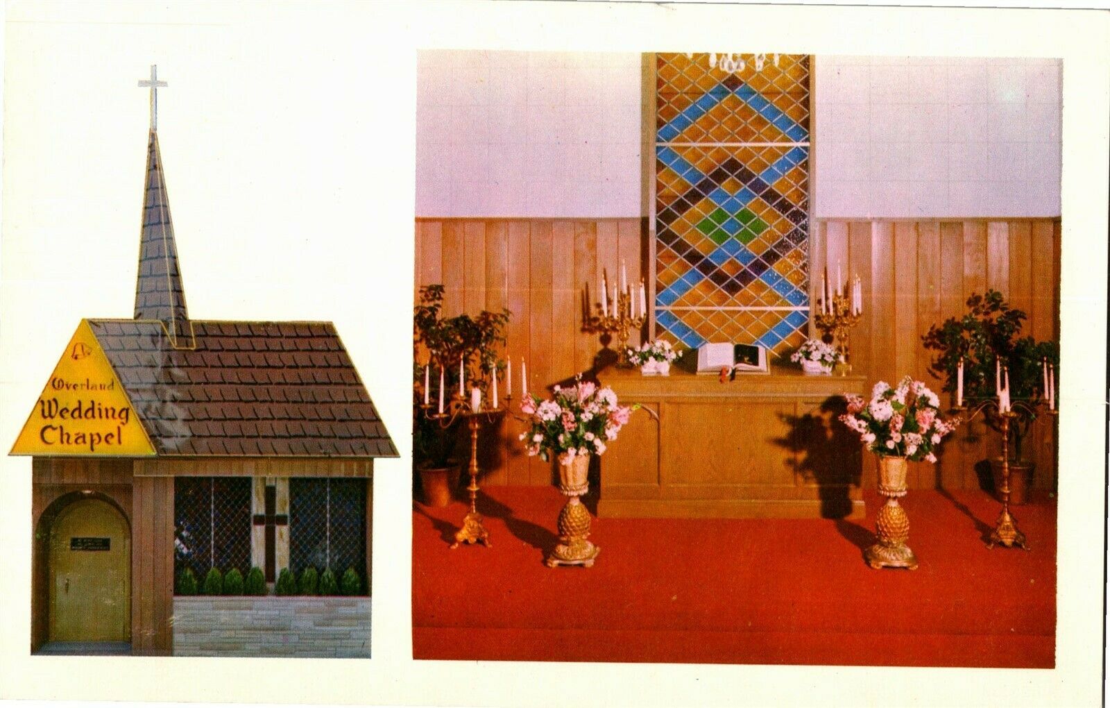 Overland Hotel Wedding Chapel, North Center St Reno Nv Vintage Postcard A64