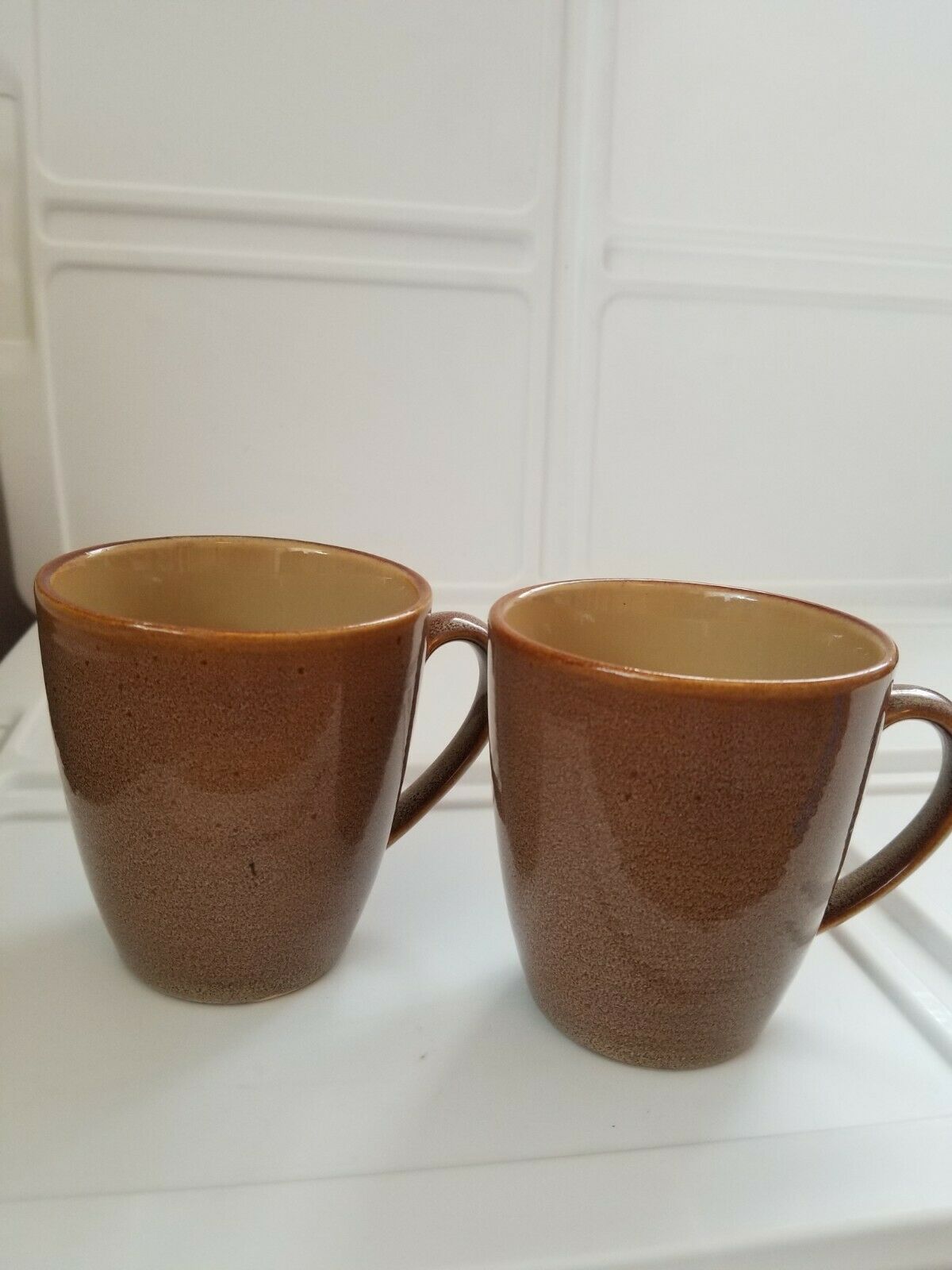 Pair Of Sango Roma 4815 Caramel Coffee/tea Mugs. Preowned Excellent Condition