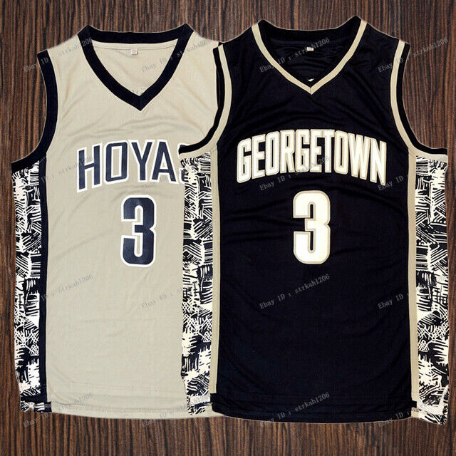 Men's Georgetown University #3 Allen Iverson Basketball Jersey Quality S-3xl