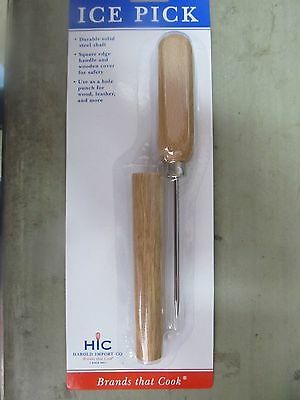 Ice Pick With Wooden Sheath  Harold Import.#43109  New