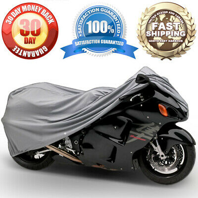 4 Layer Breathable Motorcycle Sport Bike Cover Grey Street Bikes Storage Covers