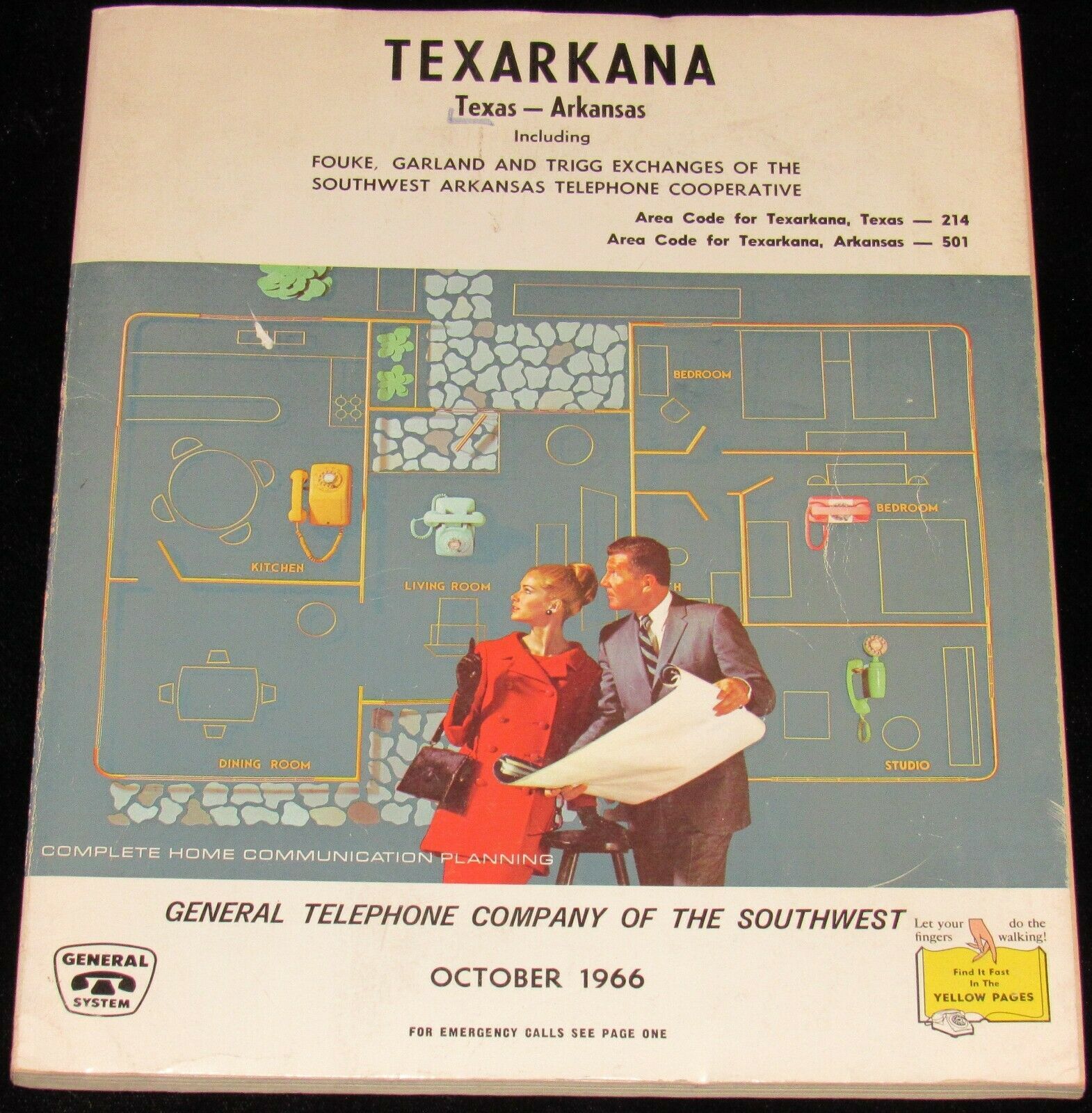 1966 Texarkana Texas-arkansas Telephone Directory, Fouke, Garland, Trigg