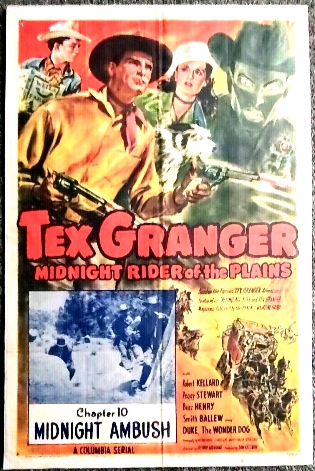 Tex Granger Midnight Rider Of The Plains (1947 Serial) - One-sheet Movie Poster