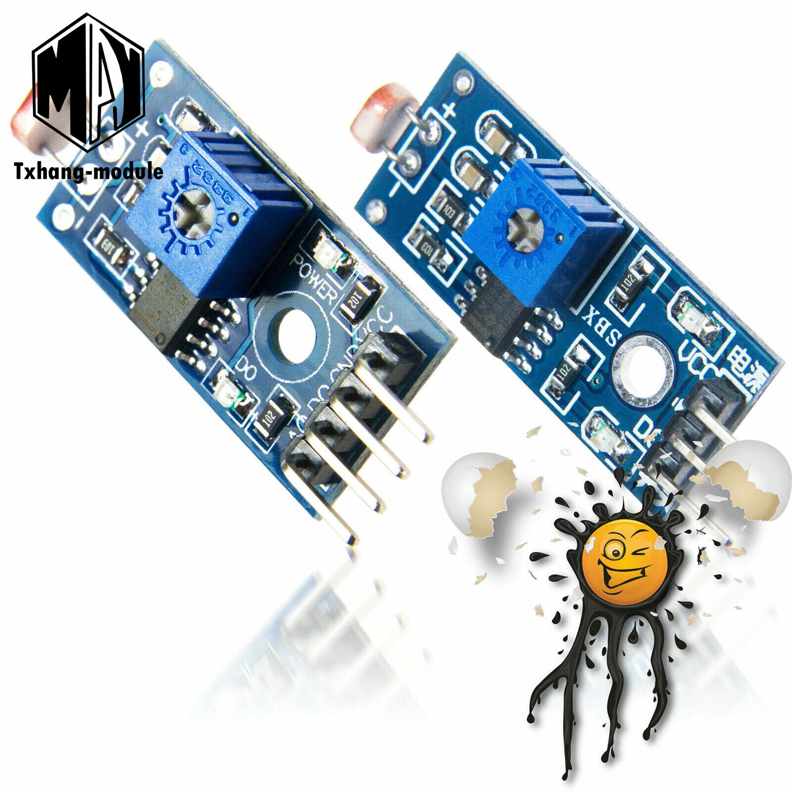2pcs Light Sensitive Ldr 3/4 Pin Photoresistor Module Lm393 For Arduino A2tm