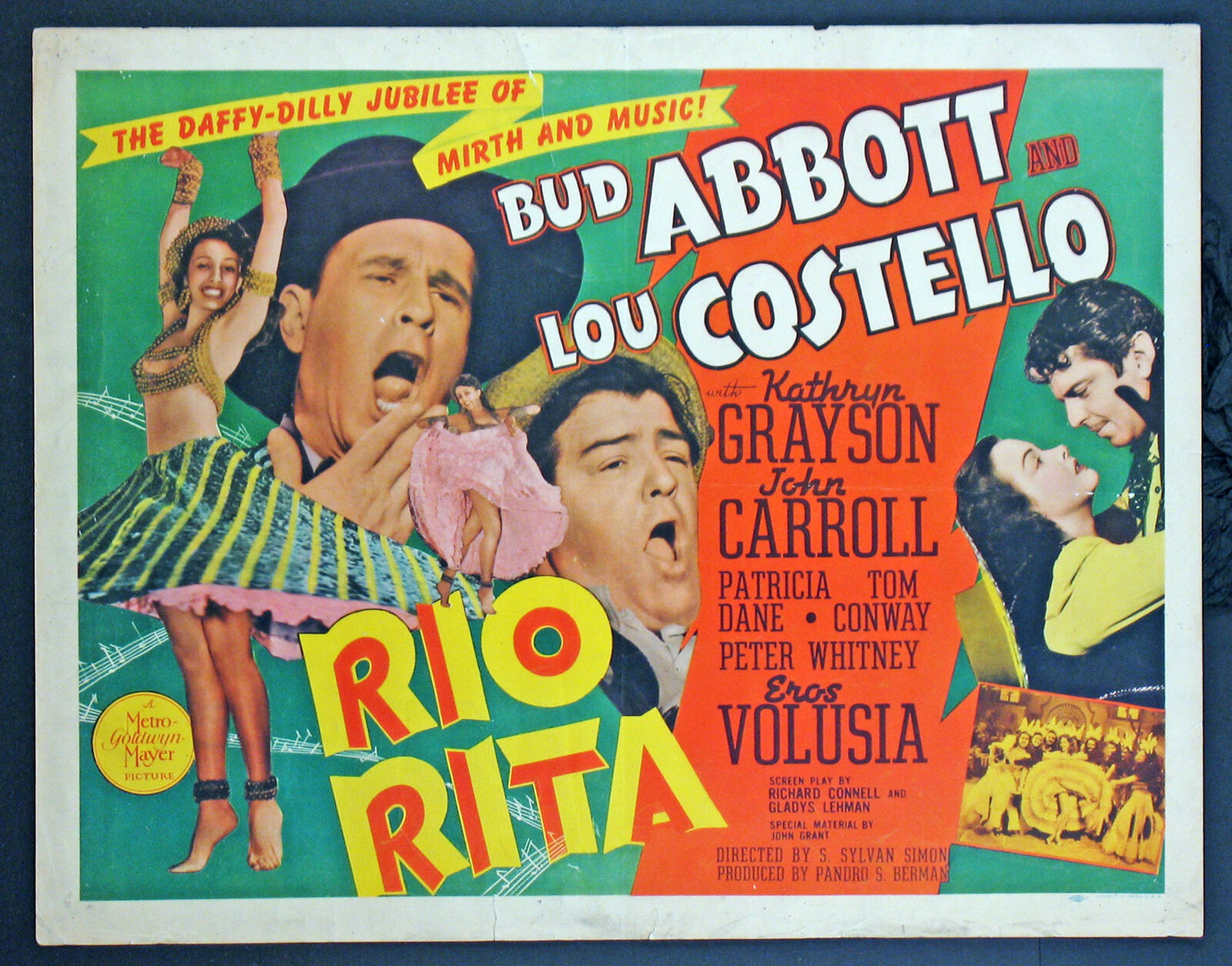 Rio Rita Bud Abbott Lou Costello Kathryn Grayson 1942 Half-sheet