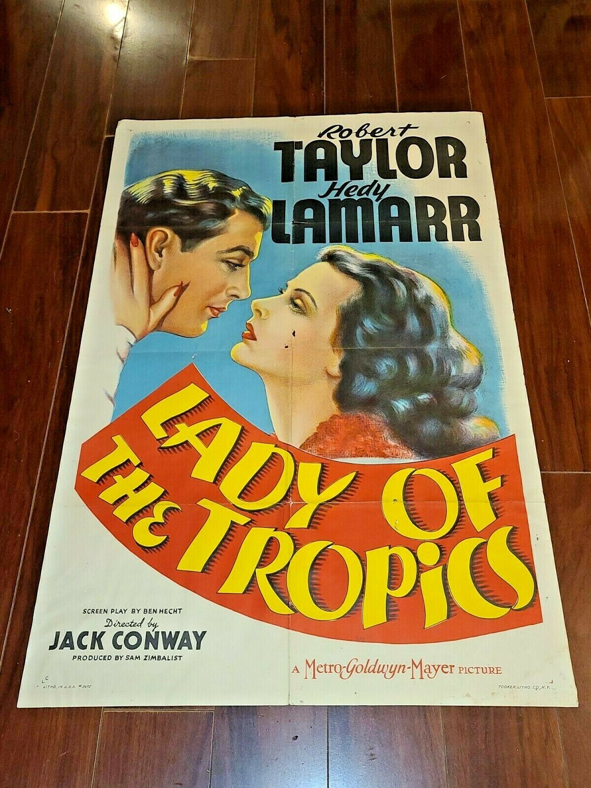 Hedy Lamarr Robert Taylor Lady Of The Tropics Gorgeous 1 Sheet Style C