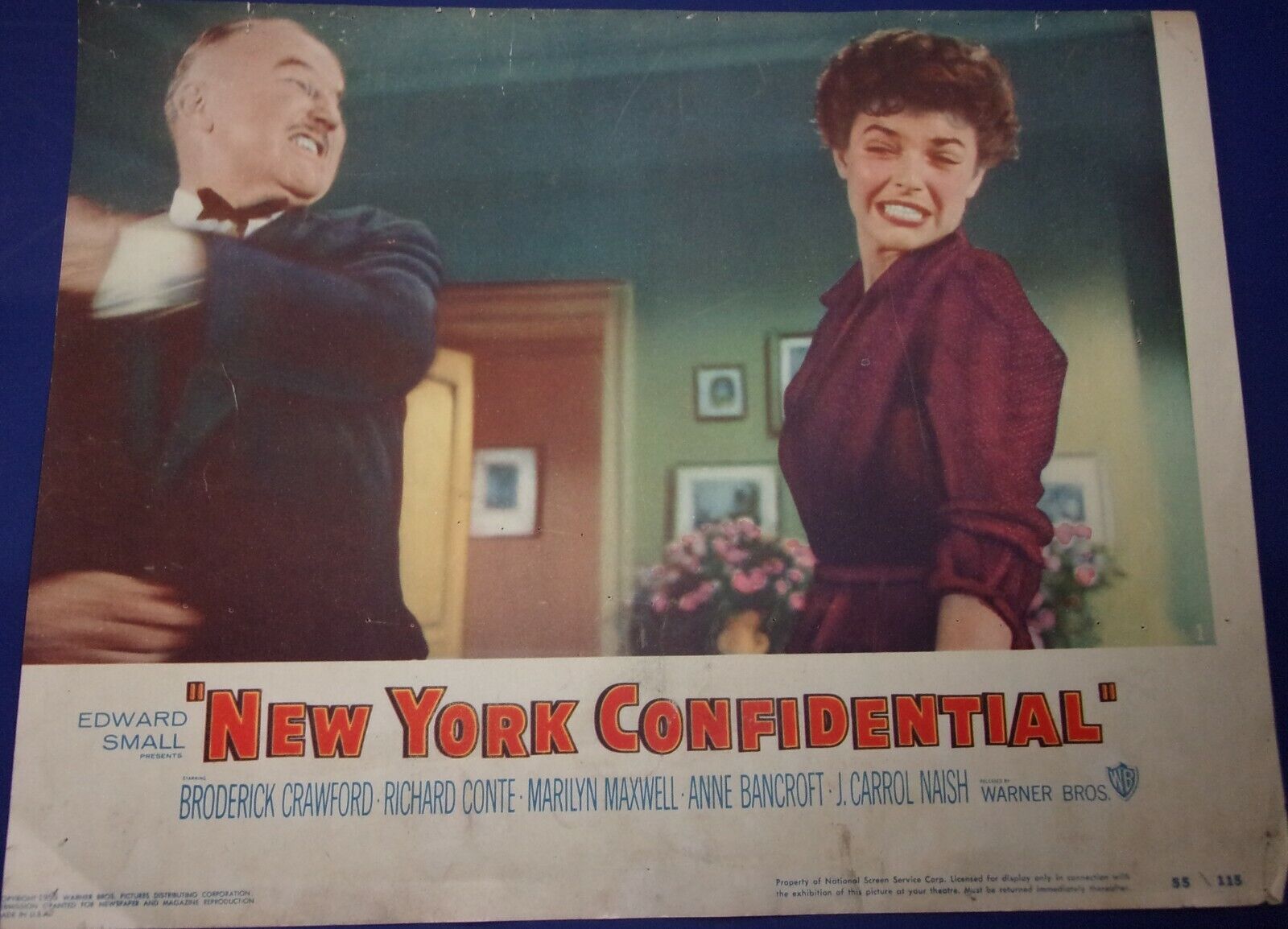 National Screen Service Corp Poster Paramount’s New York Confidential 1955
