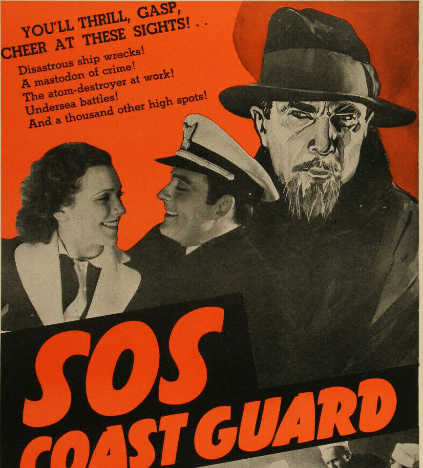 Sos Coast Guard Republic Serial Window Card Movie Poster 1942 Bela Lugosi