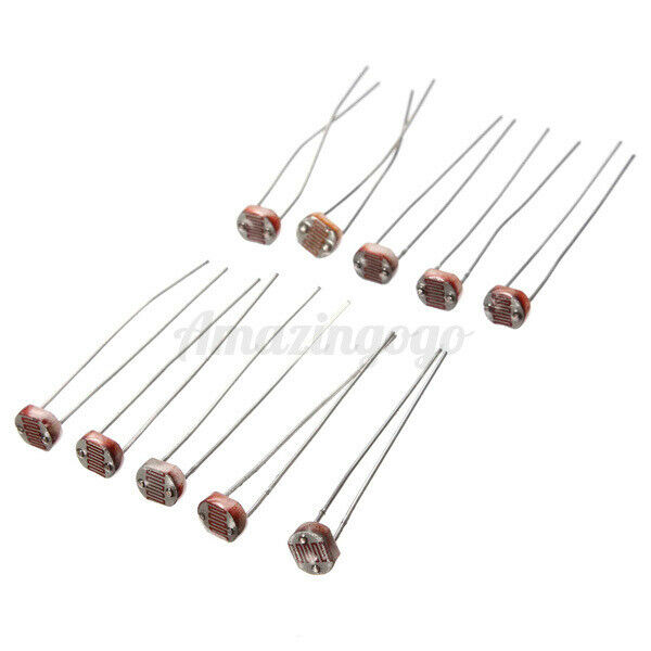 10 Pcs 5mm Light Dependent Resistor Photoresistor Gl5528 Ldr
