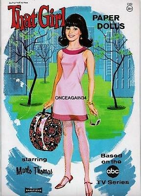 Vintage Uncut 1967 That Girl 'marlo Thomas' Paper Dolls~#1 Reproduction~fabulous