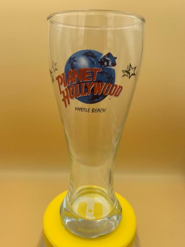 Planet Hollywood Myrtle Beach Tall Large Souvenir Pilsner Beer Glass Pint Size