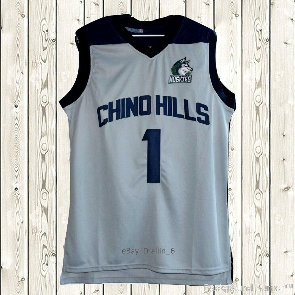 Lamelo Ball #1 Chino Hill Basketball Stitched Jersey High School Gray Stitched